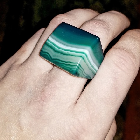 Jewelry - Ring Cut from Authentic Brazilian Agate Jewelry - Ring Cut from Authentic Brazilian Agate